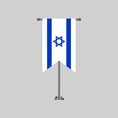 Illustration of Israel flag Template