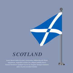 Illustration of scotland flag Template