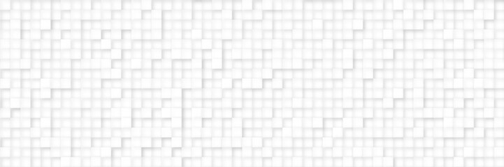 White geometric abstract background with squares
