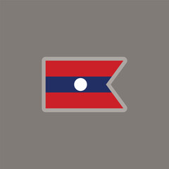 Illustration of laos flag Template