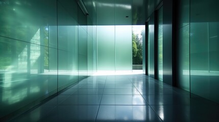 Fototapeta na wymiar Glass Corridor
