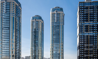 Fototapeta premium High-rise buildings in a new residential quarter.