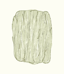 Whole rectangle Tororo konbu seaweed in kelp illustration 