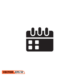 Icon solid vector graphic of calendar aproved