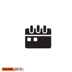 Icon solid vector graphic of calendar aproved