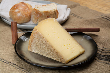 Swiss cheese collection, gruyere cheese made from unpasteurized cow's milk