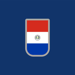 Illustration of Paraguay flag Template