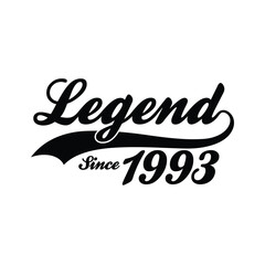 Legend Since 1993 T shirt Design Vector, Retro vintage design