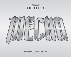 decorative mecha Font and Alphabet vector
