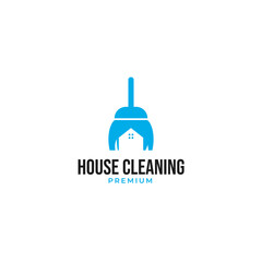 Vector house cleaning logo design concept illustration idea