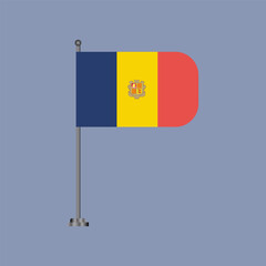 Illustration of andorra flag Template