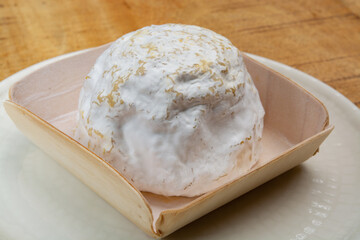 Cheese collection, soft cow French cheese with mold Gaperon artisanal lavored with cracked peppercorns and garlic produced in Auvergne