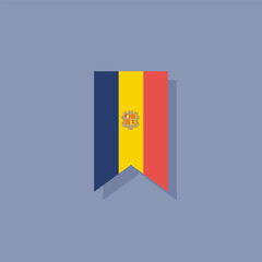 Fototapeta premium Illustration of andorra flag Template