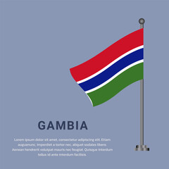 Illustration of gambia flag Template