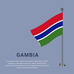 Fototapeta premium Illustration of gambia flag Template