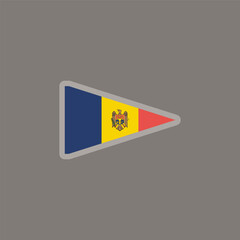 Fototapeta premium Illustration of Moldova flag Template