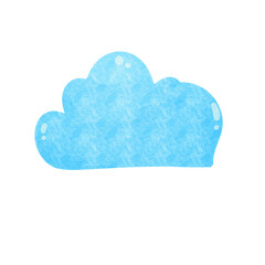 Cloud cute water color weather icon png