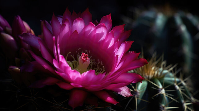 Blühende Kakteen - Blumen, Kaktus, leuchtende Farben