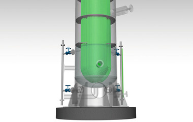 feed water heater 3D illustration