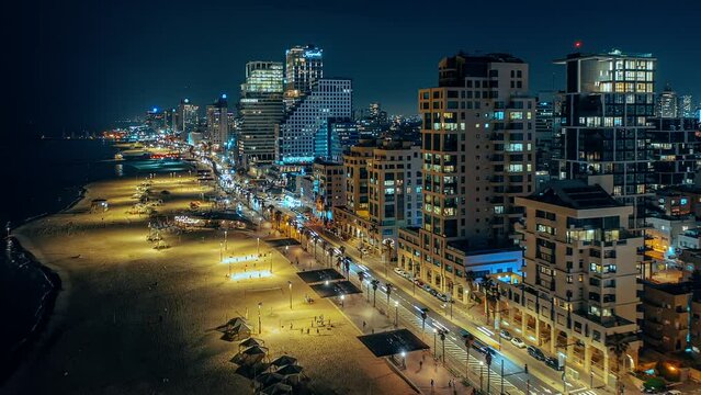 Tel-aviv Promenade, nightview