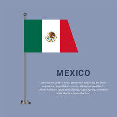 Illustration of Mexico flag Template