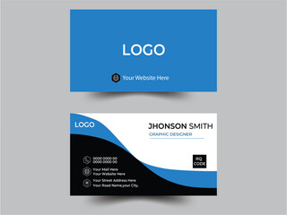 Modern Business Card template.

Double-sided creative business card template.Portrait and landscape orientation. Horizontal and vertical layout.
 Personal visiting card with company logo. 