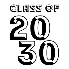Class Of 2030 T Shirt Design Vector,