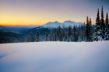 Obraz premium sunrise in the mountains