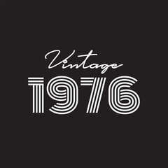 1976 vintage retro t shirt design vector 