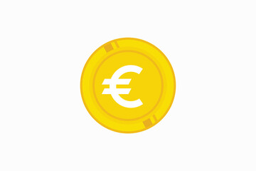 Euro coin icon isolated on white background