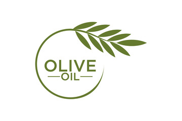 icon olive oil branch logo design