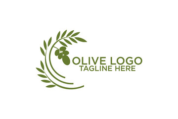 Fototapeta na wymiar olive oil logo for modern female beauty