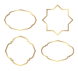 golden arabic frame ramadan kareem. vector eps 10