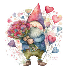 Bashful Gnome - A shy and sweet Valentine's Day gnome