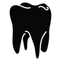 The illustration of tooth vector. Suitable for dentist or science icon, sign or symbol.
