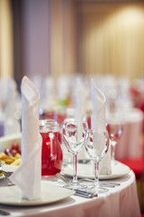 table set for a dinner