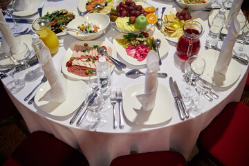 table set for a party