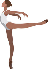 illustration of a ballerina dancing - obrazy, fototapety, plakaty