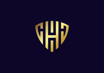 Luxury Letter C H C shield logo template