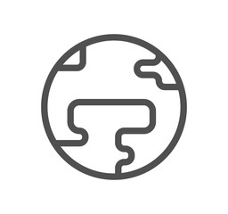 Globe related icon outline and linear symbol.	
