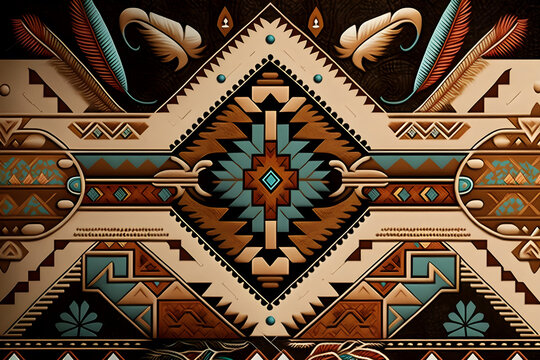 Native American traditional pattern background