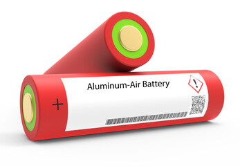 Aluminum-air Battery An aluminum-air battery is a type of primary battery that uses aluminum and air as active materials