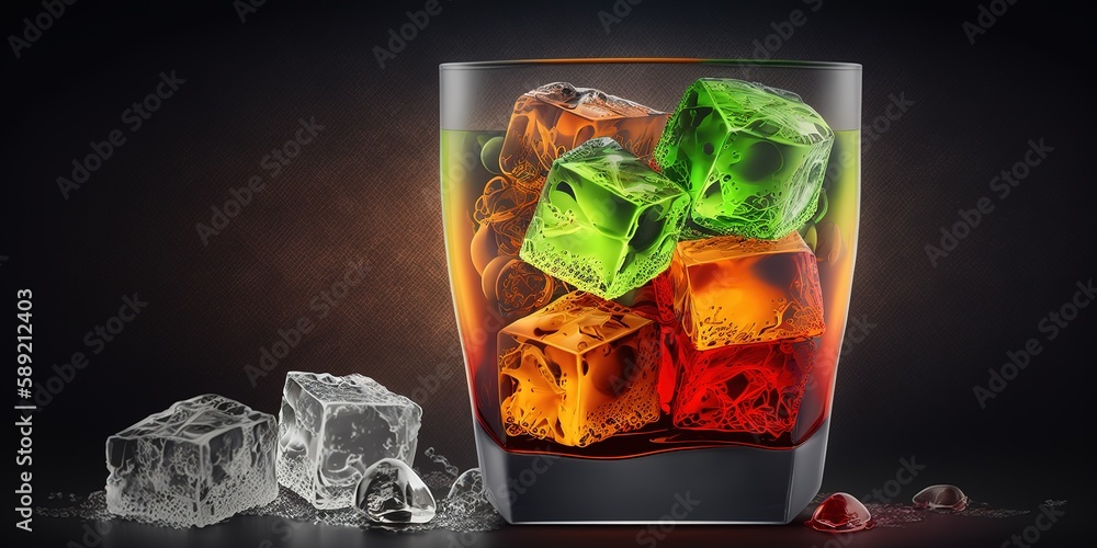 Poster mixture served chilled to refresh 1 generative ai