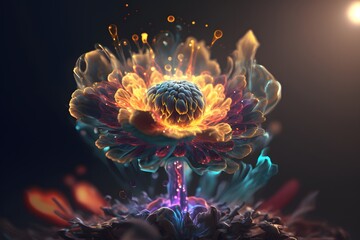 flower created using AI Generative Technology