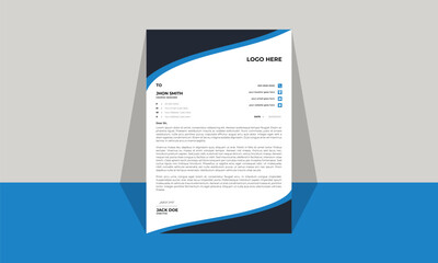 Free vector business letter head design template
