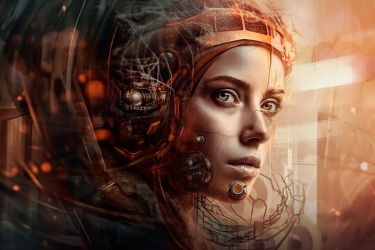 Breaking Barriers - paradigm shift, The mood is optimistic and forward-thinking, inviting the viewer to appreciate the possibilities of a new era.