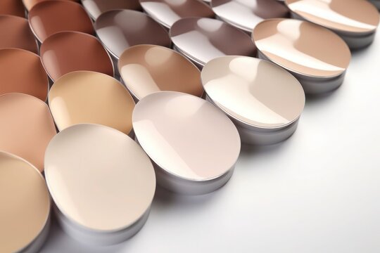 foundation skin tones grandient swatches palette make up beauty product generative ai
