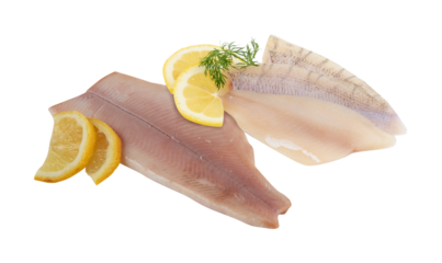 Pangasius Fillet with cut out isolated on transparent backgrounds 
