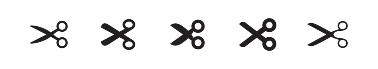 Scissors opened. Simple vector icon.