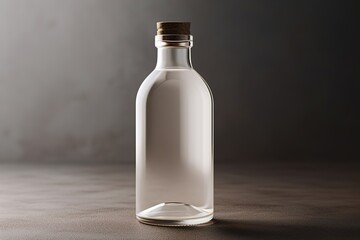 blank white bottle on the table against a background